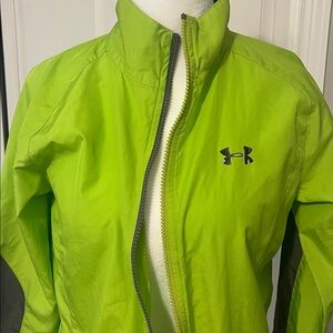 Youth Medium Under Armour Lime and Gray Windbreaker jacket